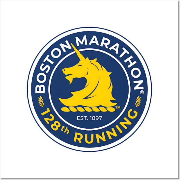 Boston Marathon 128Th Wall Art by RunnersRoar